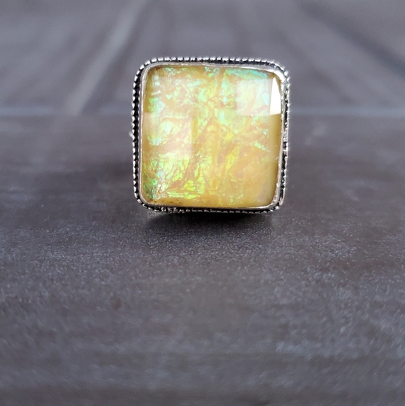 ***Sale*** New Triplet Opal 925 Silver Ring. - Picture 5 of 16